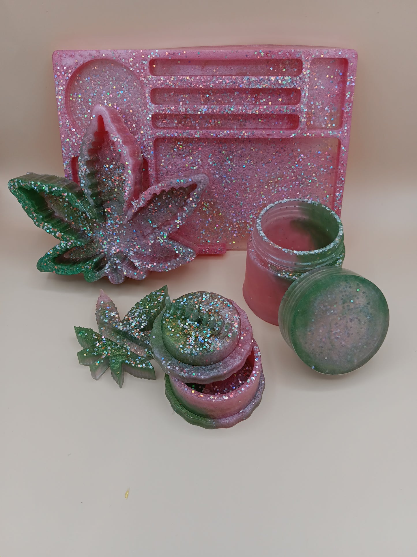 5 Piece Rolling Tray Set