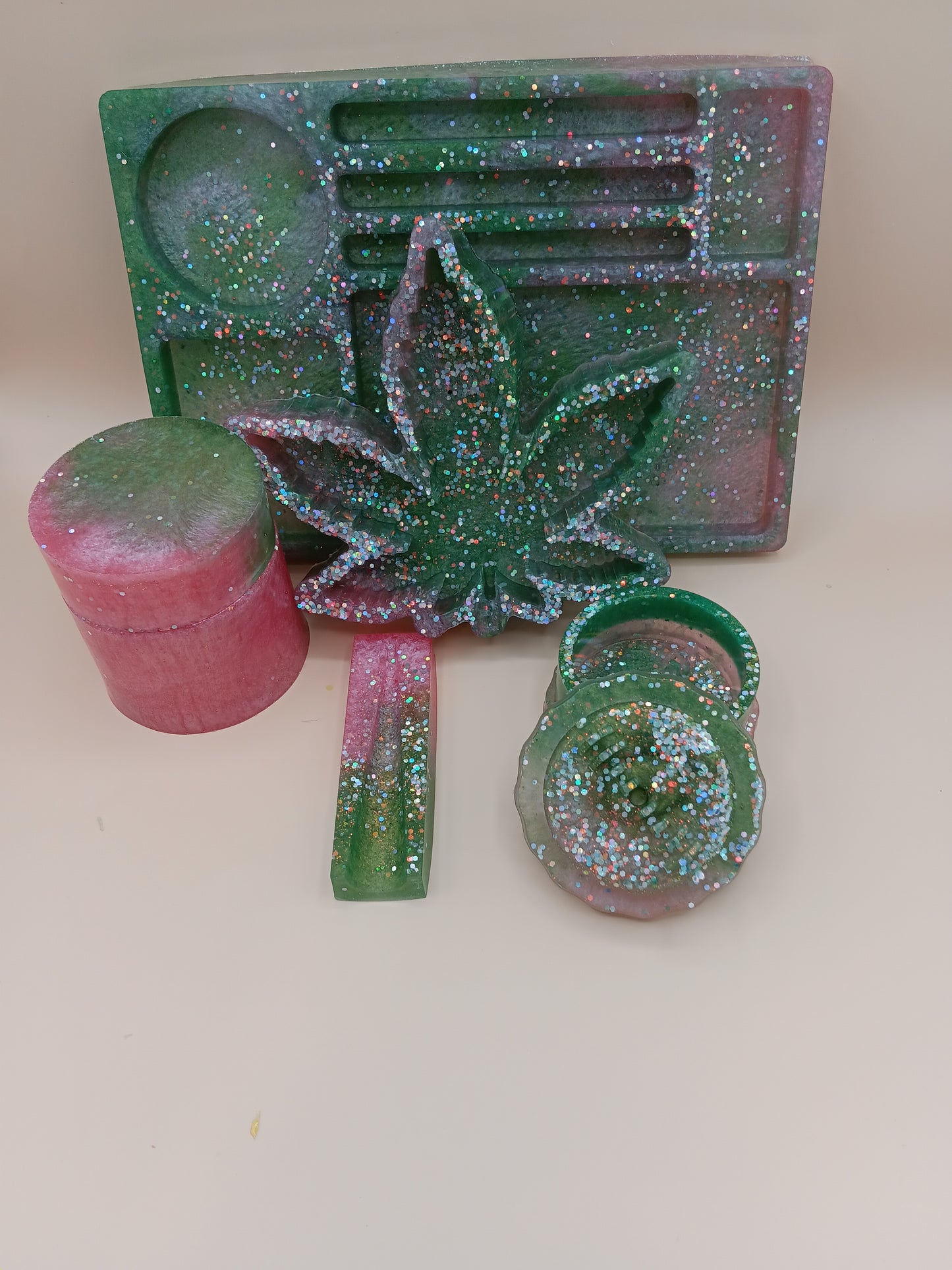 5 Piece Rolling Tray Set