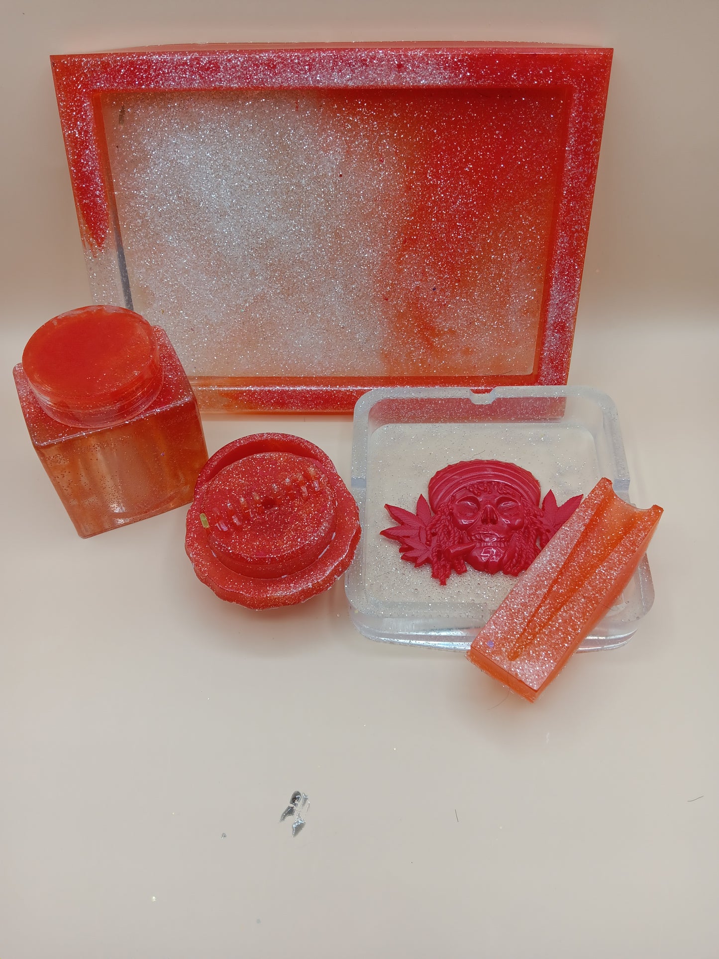 5 Piece Rolling Tray Set