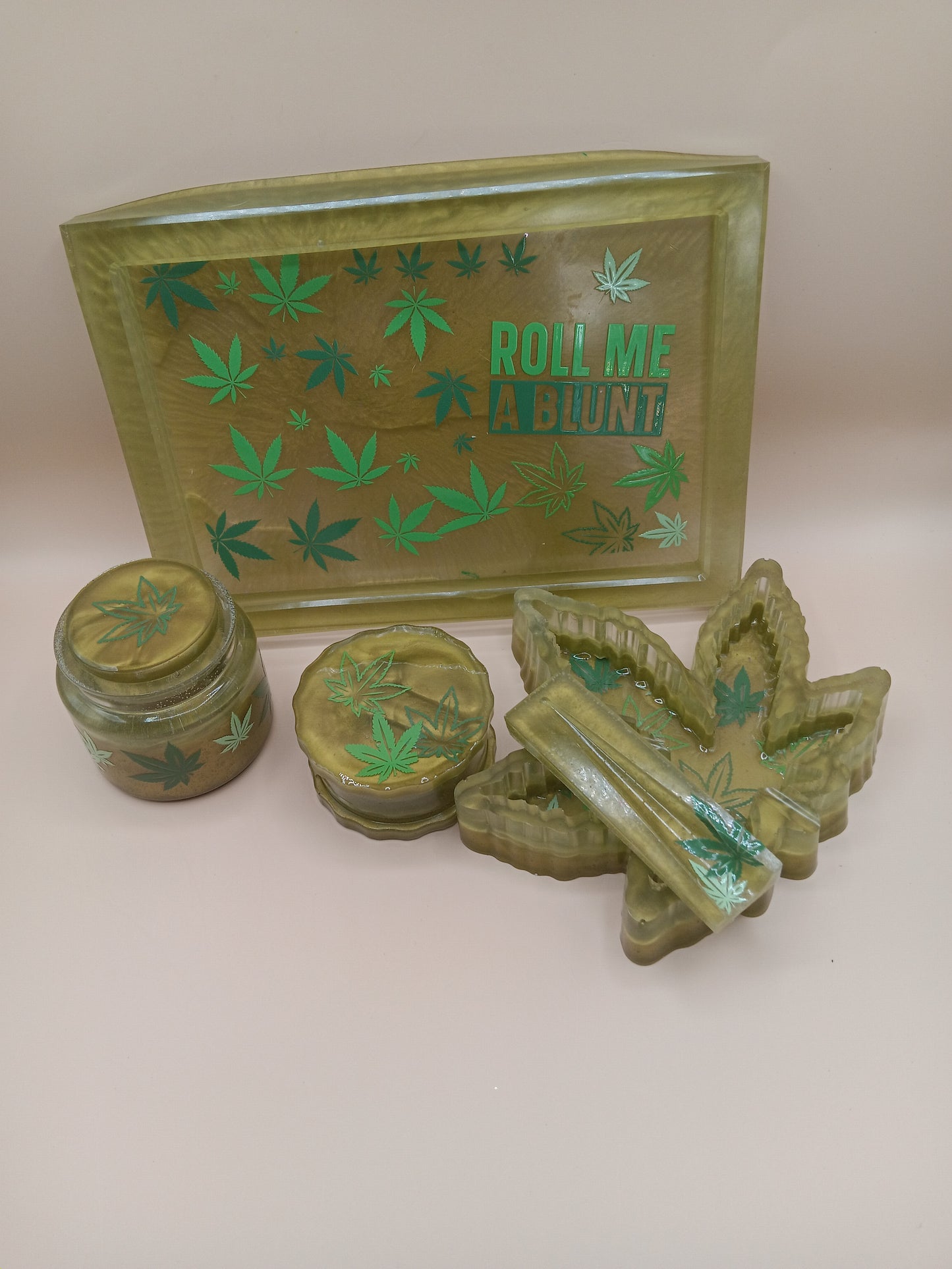 5 Piece Rolling Tray Set