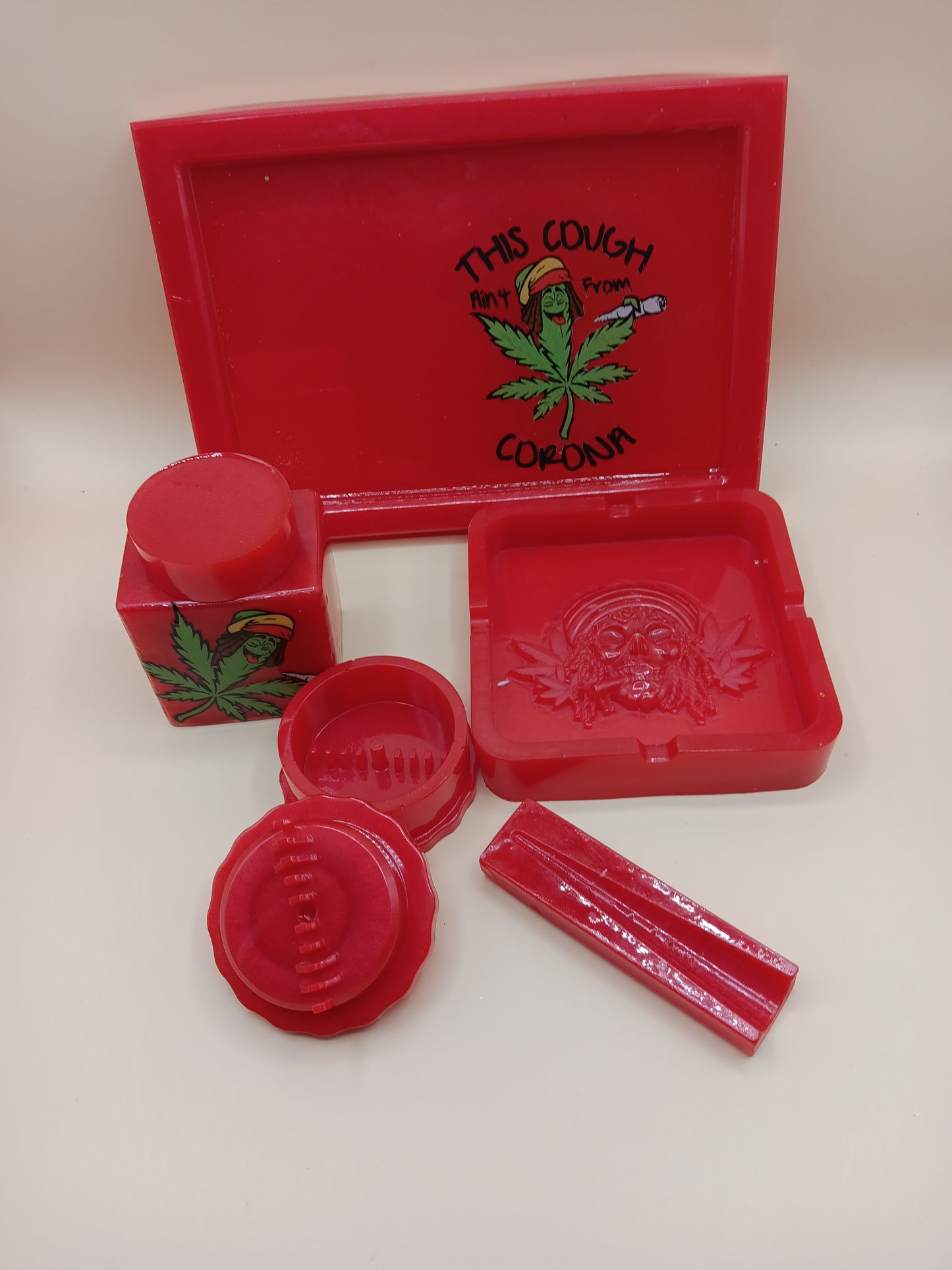 5 Piece Graphic Rolling Tray Set