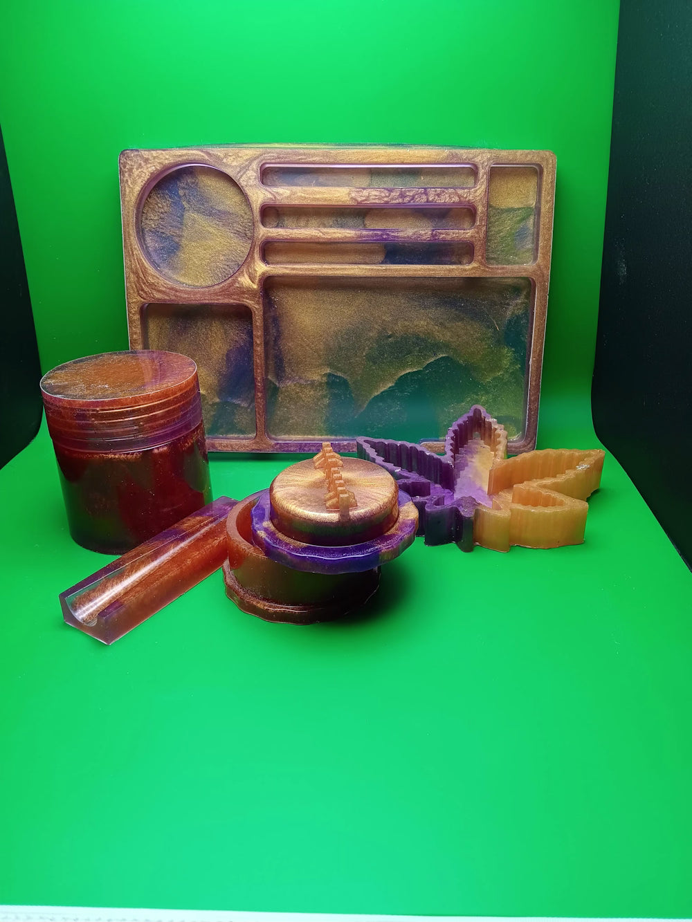 5 Piece Rolling Tray Set