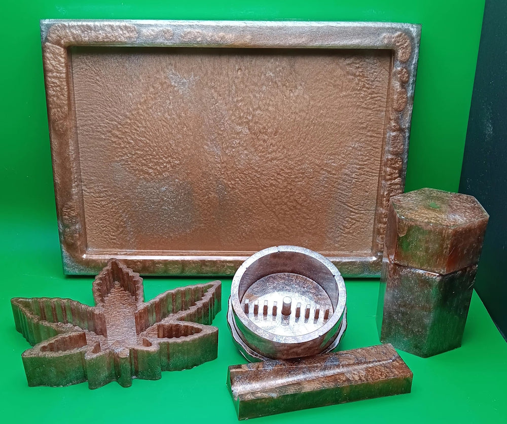 5 Piece Rolling Tray Set