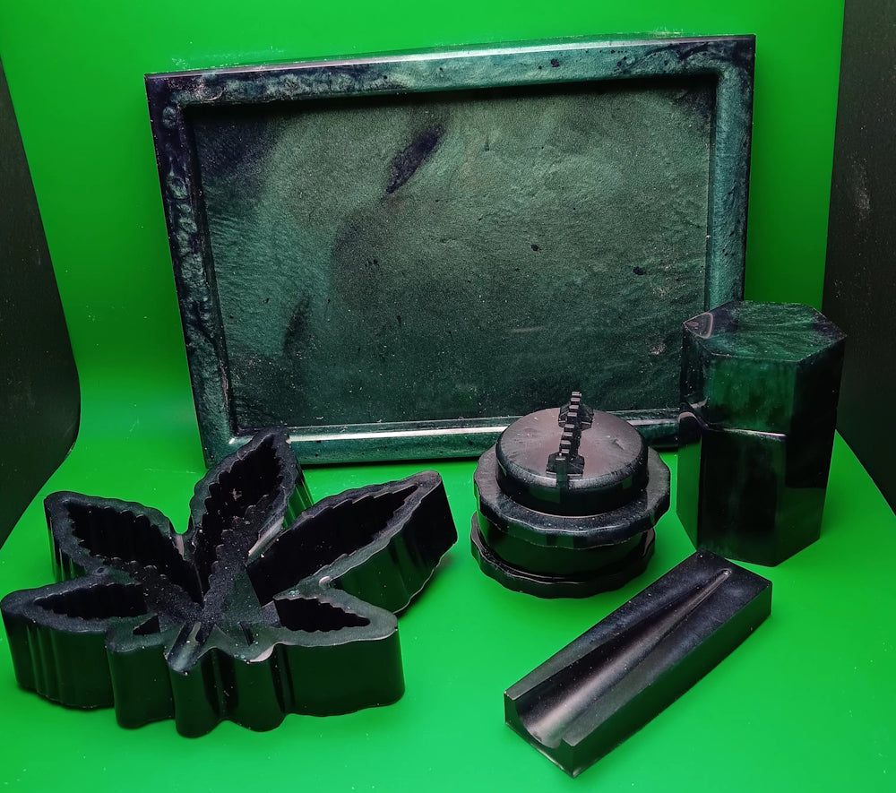 5 Piece Rolling Tray Set