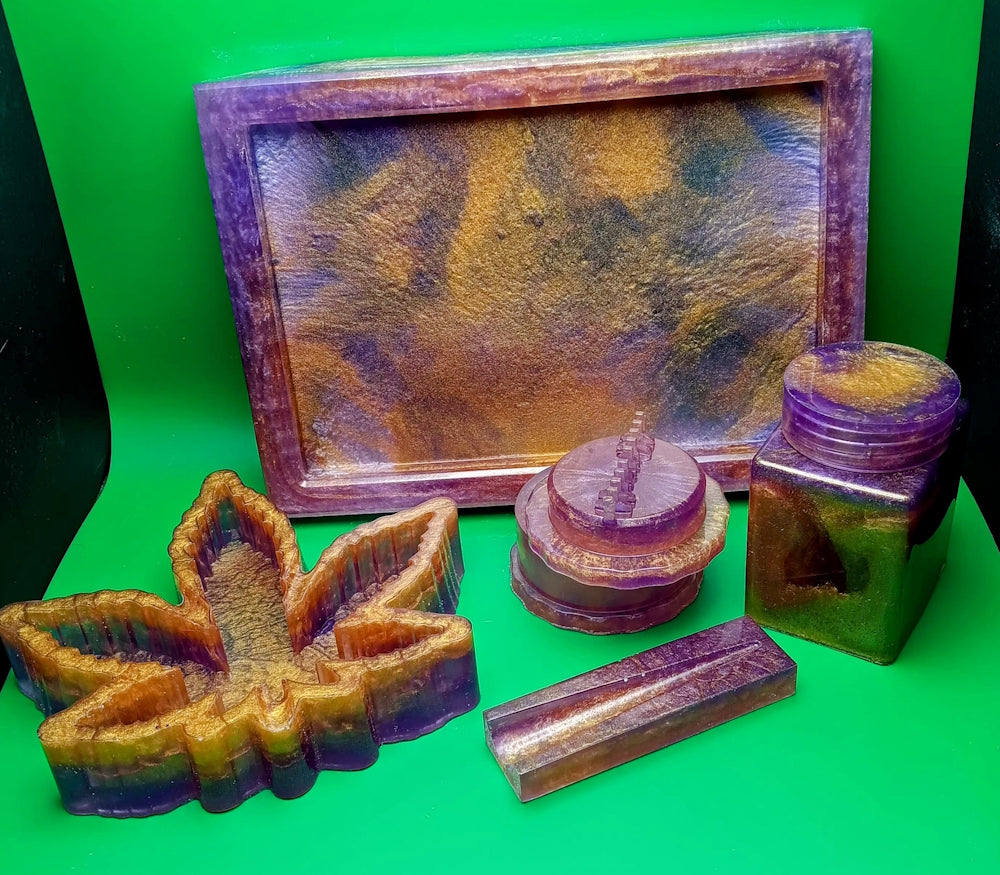 5 Piece Rolling Tray Set